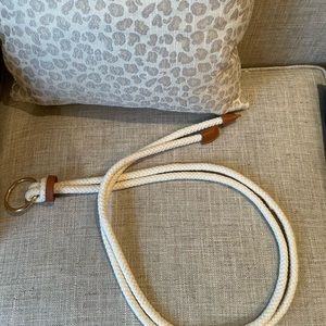 Cream colored rope belt